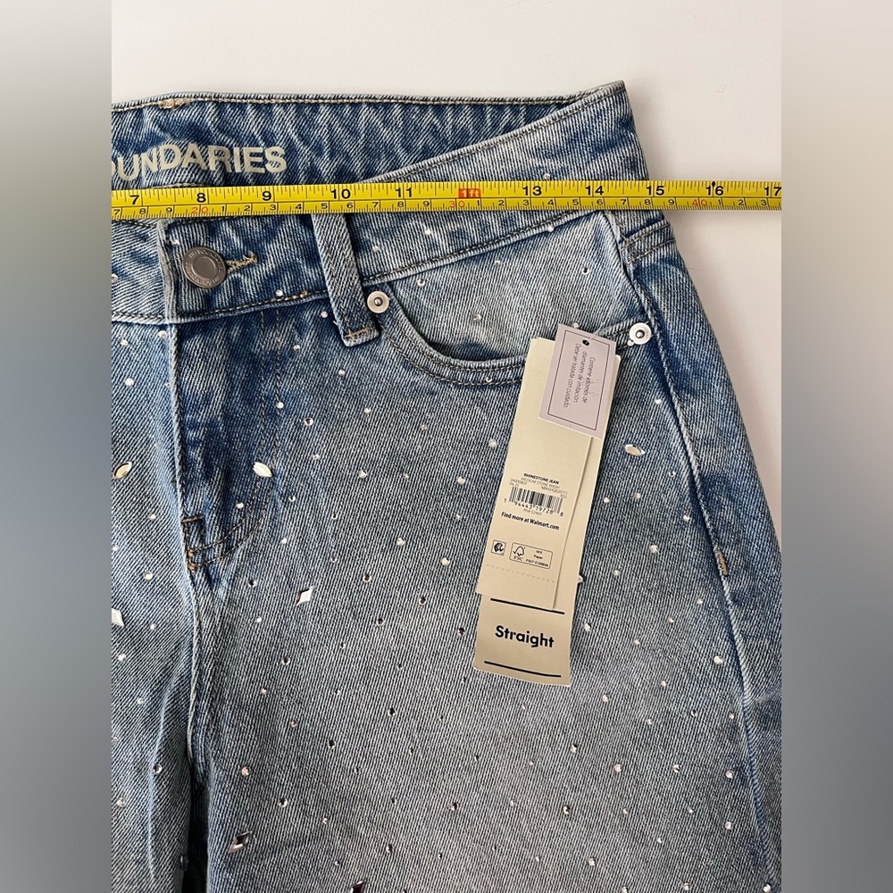 No Boundaries | NWT Rhinestone Straight Leg Jeans - Picture 8 of 11